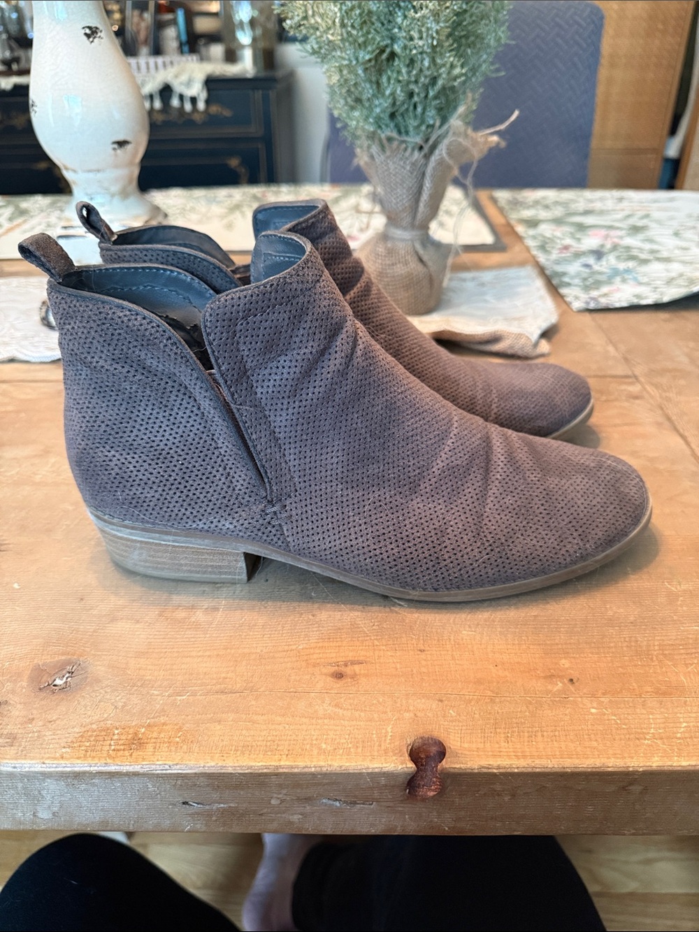 Diane Von Furstenberg Perforated Suede Chukka Boots - Brown